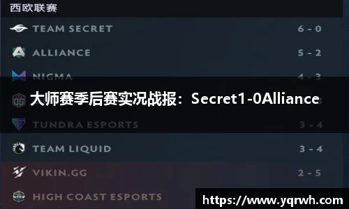 大师赛季后赛实况战报：Secret1-0Alliance